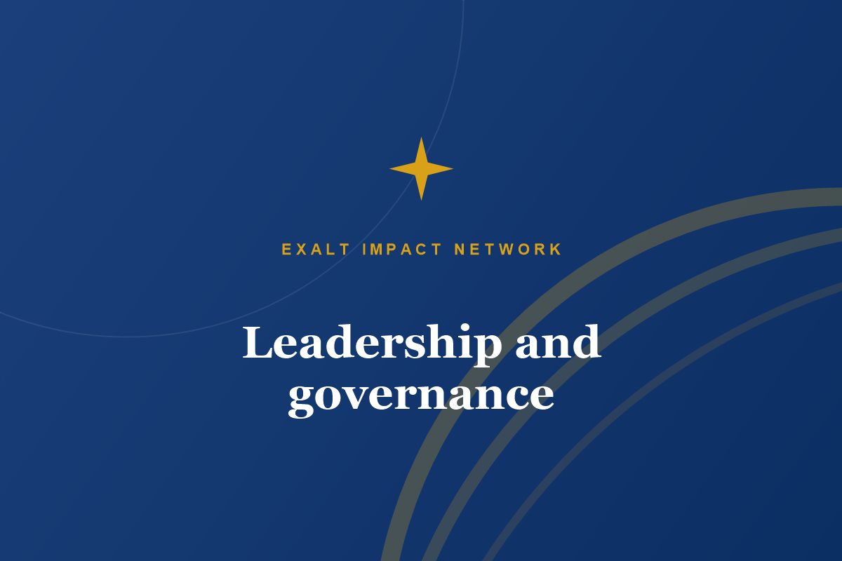 Leadership and governance